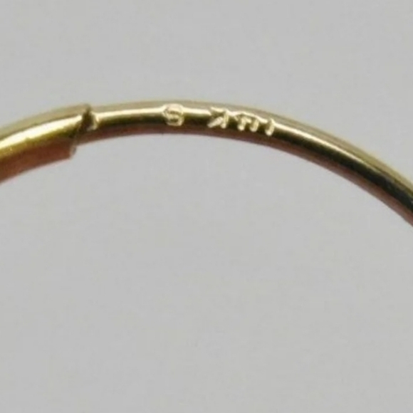 14k hoop earrings - Picture 4 of 9